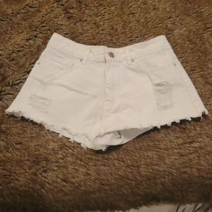 Distressed Denim Shorts